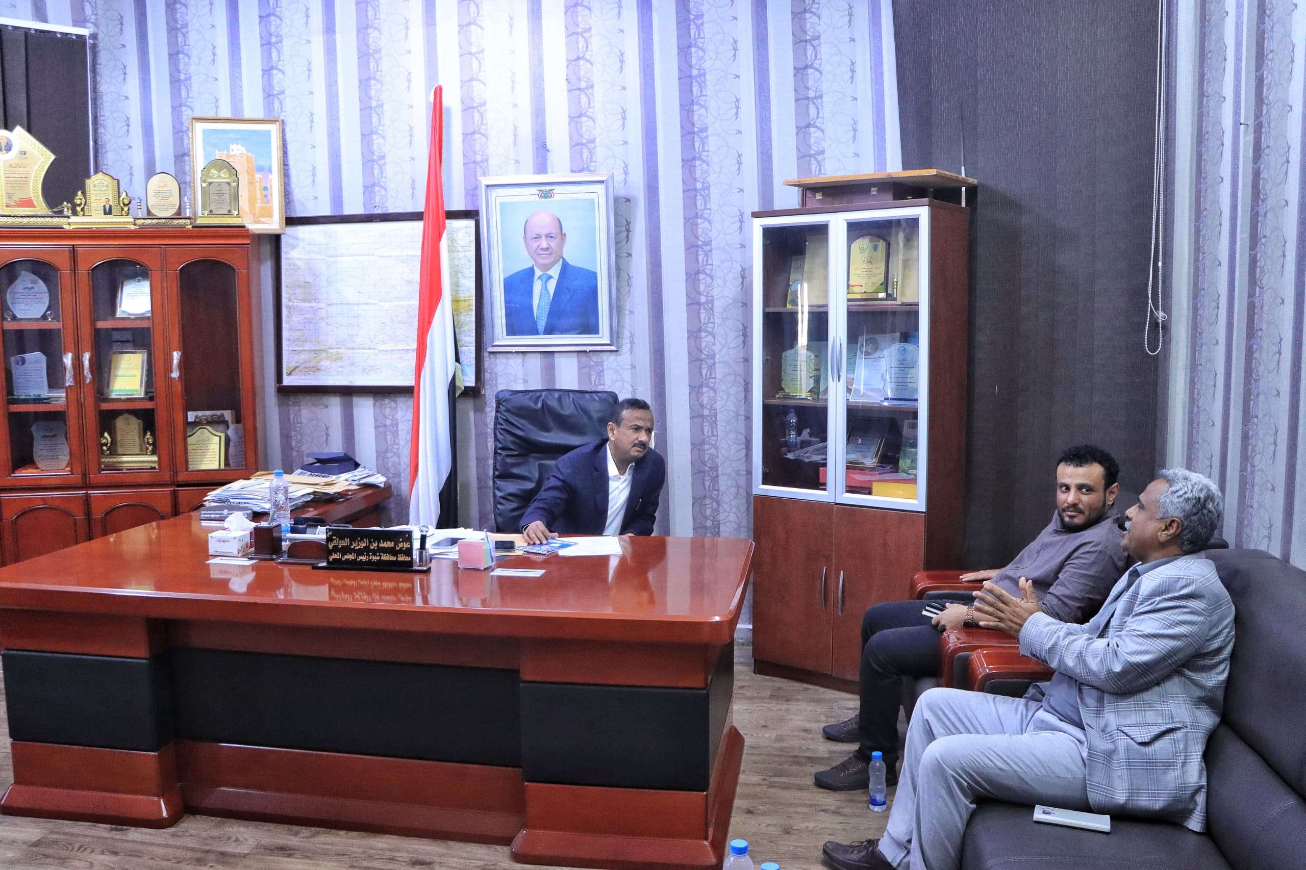 رئيس تنفيذية انتقالي شبوة يلتقي محافظ المحافظة ابن الوزير