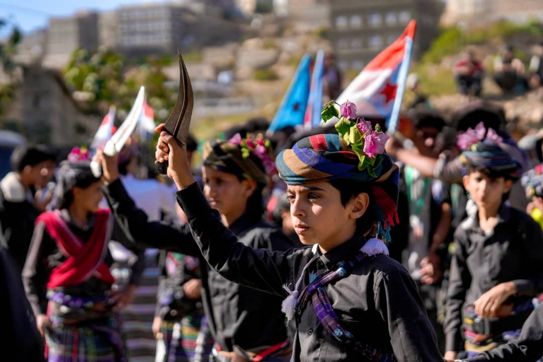 الشيخ النقيب والحالمي وعدد من قيادات الانتقالي يشاركون في مهرجان الموسطة التراثي بيافع