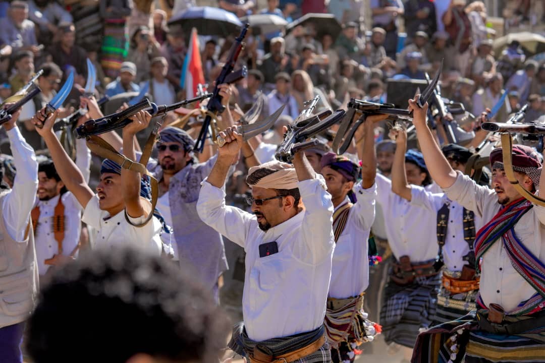 الشيخ النقيب والحالمي وعدد من قيادات الانتقالي يشاركون في مهرجان الموسطة التراثي بيافع