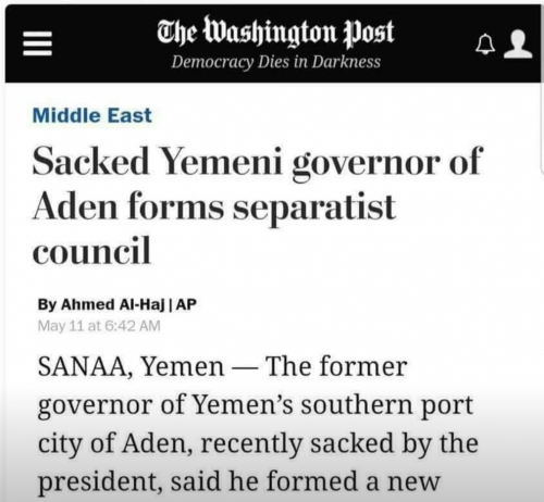 Sacked Yemeni governor of Aden forms  separatist council