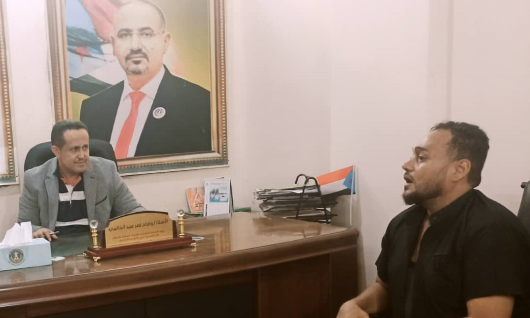 رئيس تنفيذية انتقالي لحج يلتقي مدير الهلال الأحمر فرع المحافظة